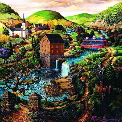 Yellow Ribbon Path 1000pc Jigsaw Puzzle by Tom Antonishak