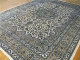 9'4 x 13'1 Ivory Persian Hand Knotted Wool Kashmar Rug