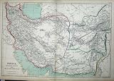 1872 BLACKIE GEOGRAPHY MAPS PERSIA AFGHANISTAN CASPIAN