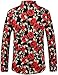 SSLR Men's Rose-Printed Long Sleeve Shirt