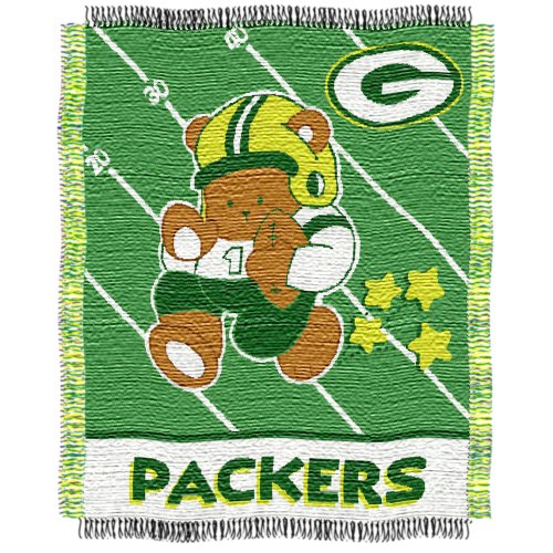 NFL Green Bay Packers 36-Inch-by-46-Inch Woven Jacquard Baby Throw
