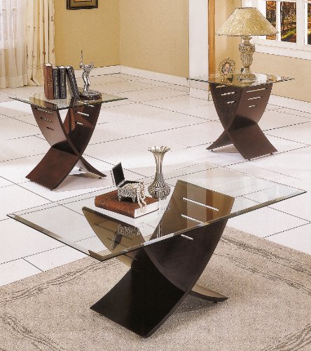Steve Silver Cafe 3-Pack Espresso Coffee Table and End Tables Set On Sale