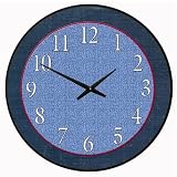 Large 18 Wood Denim Wall Clock