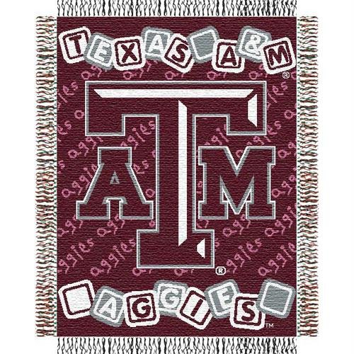 Texas A&M Aggies NCAA Triple Woven Jacquard Throw (044 Series) (36