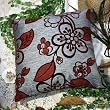 Bettino - [Darkred Plum Blossom] Decorative Pillow Cushion / Floor Cushion (23.6 by 23.6 inches)