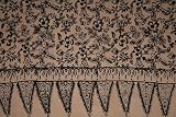 Rayon Batik Sarong - Brown and Beige Floral