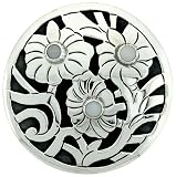 Sterling Silver 1 3/8 (41 mm) Contemporary Design Flower Brooch Pin / Pendant