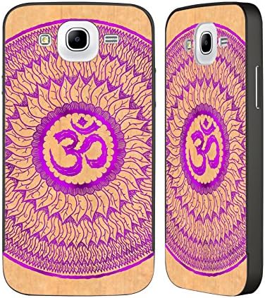 Official Peter Barreda Lialiom Omelemental Luminous Spirit Mandalas Black Aluminum Bumper Slider Case for Samsung Galaxy Mega 5.8 I9150