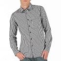 Bench Mens Gingham Shirt Black