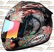 Suomy Excel Spec 1R Extreme Black Blue Flowers Full Face Helmet Large