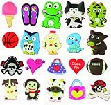 20 Fun Pack Cutesy Animal Novelty Shoe Snap On Decorations, Charms, Buttons, Widgets for Clogs, Crocs, Bracelets, & More **Free Shipping Offer**