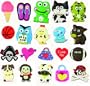 20 Fun Pack Cutesy Animal Novelty Shoe Snap On Decorations, Charms, Buttons, Widgets for Clogs, Crocs, Bracelets, & More **Free Shipping Offer**