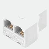 Two Way Phone Splitter, 6 Wire White
