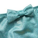 iEFiEL Girls 3pcs Swimmable Princess Mermaid Swimsuit Open Tail Hair Band (9-10, Ruched Top Blue)