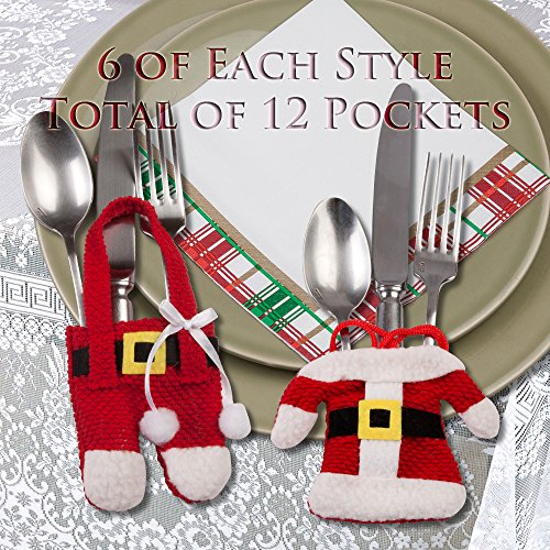 12 Piece Santa Suit Christmas Silverware Holders 12 Piece Santa Suit Christmas Silverware Holders