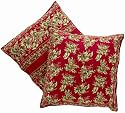April Cornell 16 by 16-Inch Cushion, Holly Red