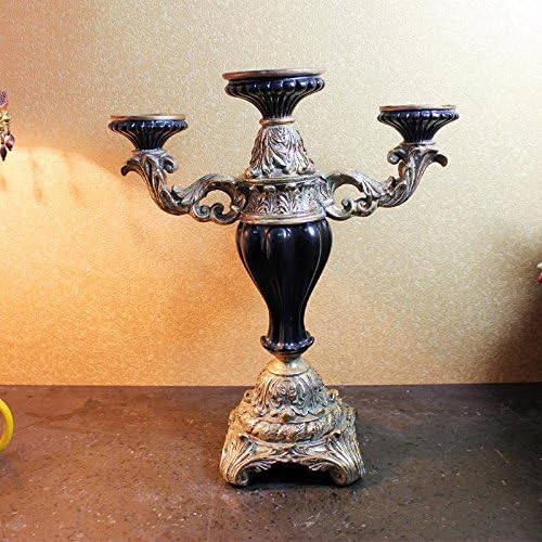 XXL European candle holders retro garden Palace the old living room table candle holder ceramic resin ornaments , 30*13*36