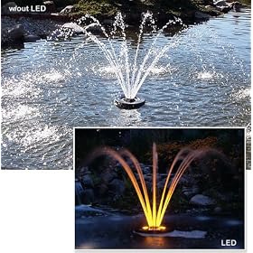 Kasco Marine Pond Fountain with Lights - 1/4 HP, Model# 1400JFL050