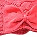 Toubaby Toddler Girl winnter Knitted Hat Bowknot Hollow Out Baby Hat (12-24M, Red)