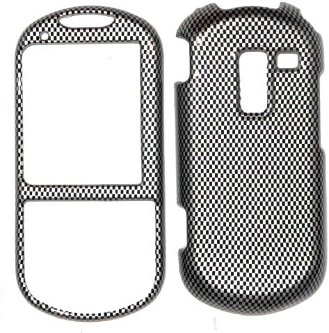 Samsung R455c Straight Black Carbon Fiber GLOSS Design HARD Case Skin Cover Protector