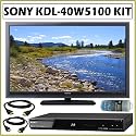 Sony BRAVIA® W-Series KDL-40W5100 40-Inch 1080p 120Hz LCD HDTV + BDPS360 + Accessory Kit