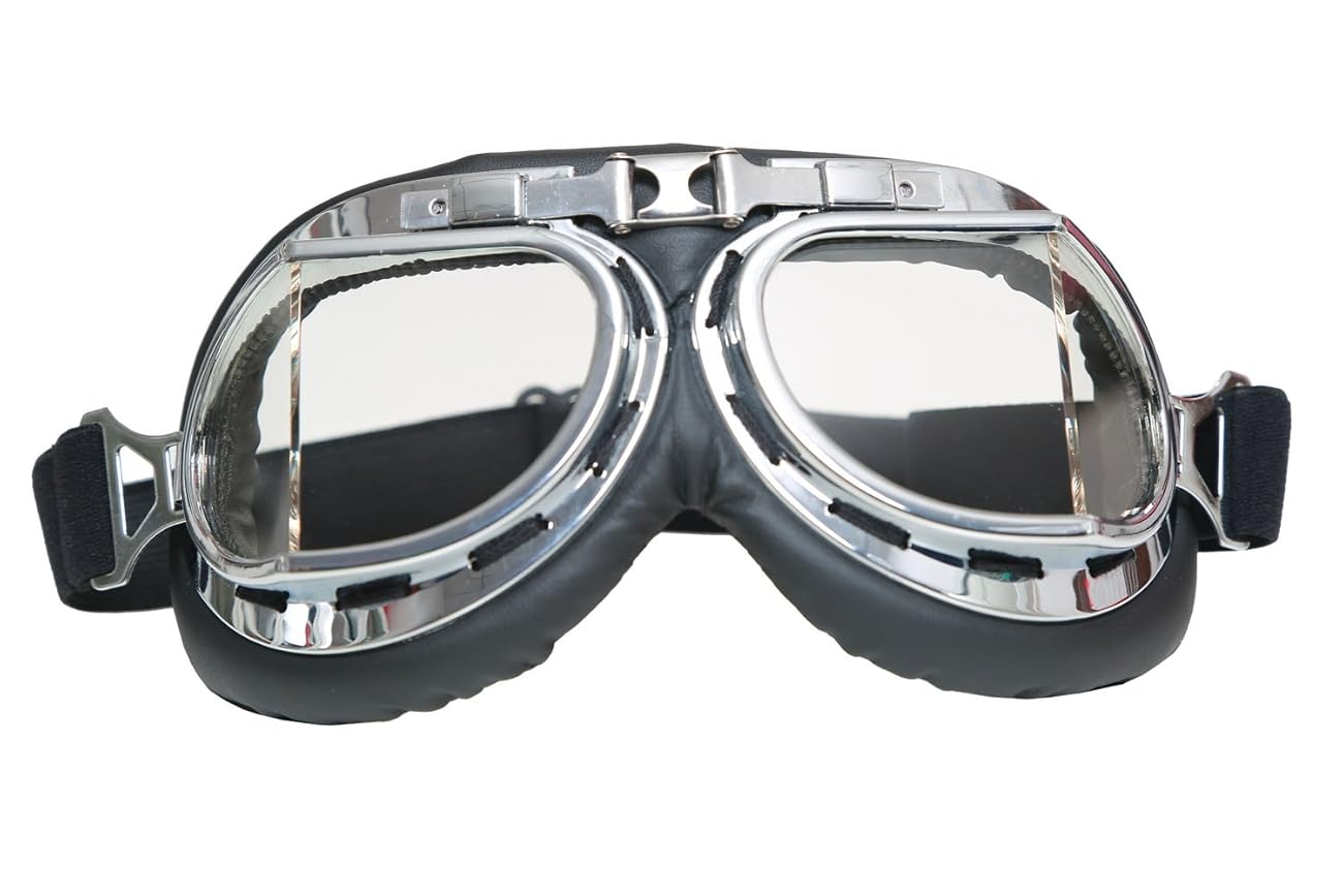 MadMax Nux Goggles Vintage Antidust Motorcycle Glasses Adjustable Strap