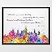Dignovel Studios 8X10 Hogwarts Castle Quote Harry Potter Watercolor illustration Art Print Friendship Quotes Nursery Kids Art Print Wedding Birthday Gift N381