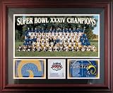 1999 St Louis Rams Framed Super Bowl XXXIV Team Photo with Stats