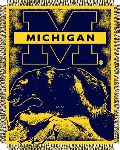 Michigan Wolverines Focus Series Throw Blanket - NCAA College Athletics Fan Shop Team Merchandise
