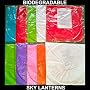 10 LARGE CHINESE SKY LANTERNS BAMBOO FRAME BIODEGR&hellip by EROLLING