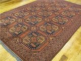 6'8 x 9'8 Red Hand Knotted Wool Afghan Rug