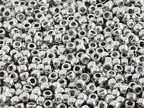 Matubo Czech Glass Seed Beads 7/0 (3.5mm) 10gr (Approx. 220pcs) Color: Crystal Full Labrador