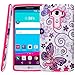 LG G4 Case, Style4U Butterfly Design Slim Fit Hybrid Armor Case for LG G4 with 1 Style4U Stylus [Butterfly Hot Pink]