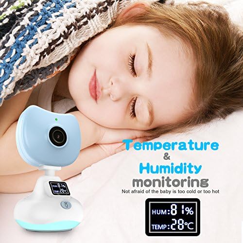 Baby Monitor, MiSafes Wireless Security Baby Camera Nanny Cam No Night Vision Air Quality Temperature Monitoring