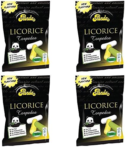 (4 PACK) - Panda Licorice Torpedos | 100 x 18g x | 4 PACK - SUPER SAVER - SAVE MONEY