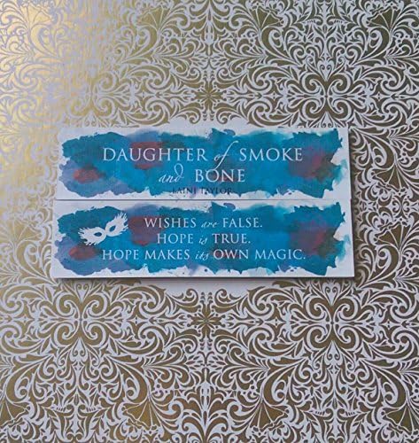 Daughter of Smoke and Bone Watercolour Bookmarks