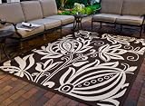 Chocolate & Natural Outdoor Patio Rug - 5' 3