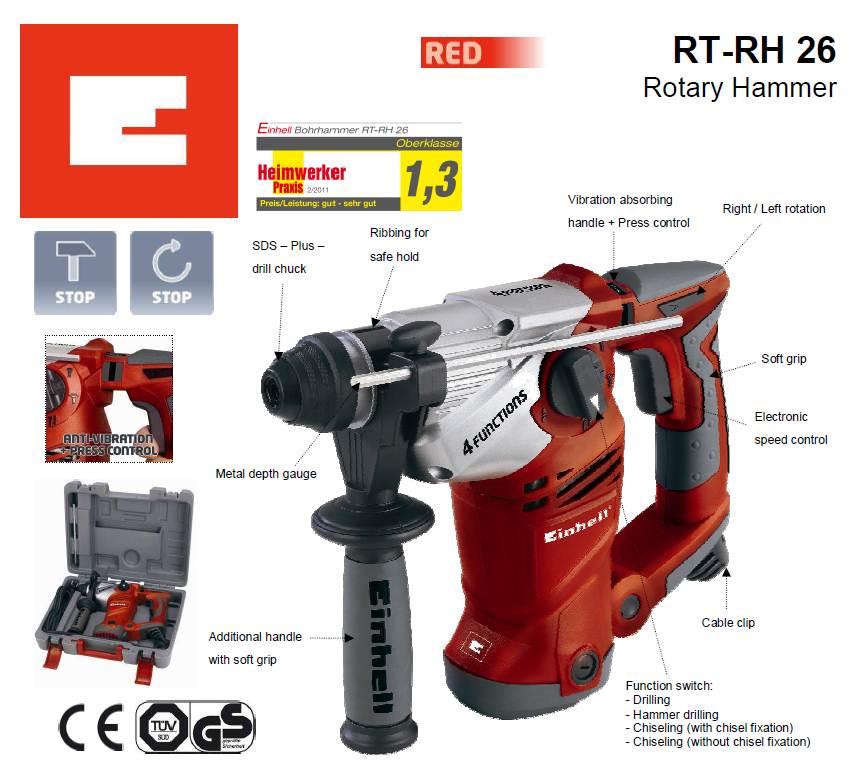 Einhell RTRH 26 Rotary Hammer Drill Amazon.co.uk DIY & Tools