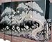 Mother of Pearl Inlay Art Lacquer Finish Crane Bird and Pine Tree Design Luxury Handmade Solid Thick Wood Hall Asian Oriental Furniture Home Decor 6-Panel Folding Screen Room Divider