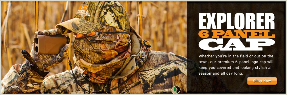 Hunter Wearing Russell Outdoors Explorer 6 Panel Cap