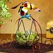 15" Suspended Table Top Basket with Spring Motion Friendly Puppy Dog Face
