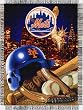 New York Mets Home Field Advantage Woven Tapestry Throw Blanket - MLB Baseball Fan Shop Merchandise