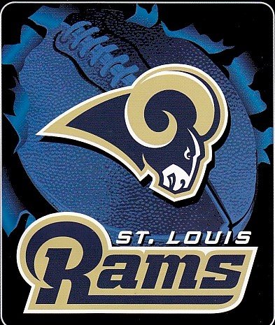 NFL St. Louis Rams 50-inch-by-60-inch Raschel Plush Throw 