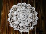 Vintage Round Hand crochet Doily/Place mat-04