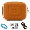 Flip Video Carrying Case for Flip Video Ultra Series Camcorder + Screen Protector Kit (Nylon Orange) + INCLUDES!!! SumacLife TM Wisdom Courage Wristband