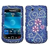 Juicy Flower With Full Rhinestones Hard Protector Case Cover For BlackBerry ....