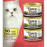 Fancy Feast 36 Cans 3-Flavor Variety Pack Cat Food: Beef Feast in Gravy, Turkey Feast in... by Purina
