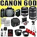 Canon EOS 60D 18 MP CMOS Digital SLR Camera w/ EF-S 18-55mm f/3.5-5.6 IS Lens & EF-S 55-250mm f/4.0-5.6 IS Telephoto Zoom Lens 