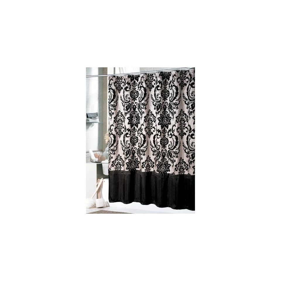 Victorian Classic Black White Toile Bathroom Shower Curtain On