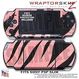 Zebra Stripes Pink WraptorSkinz Skin and Screen Protector Kit fits Sony PSP ....